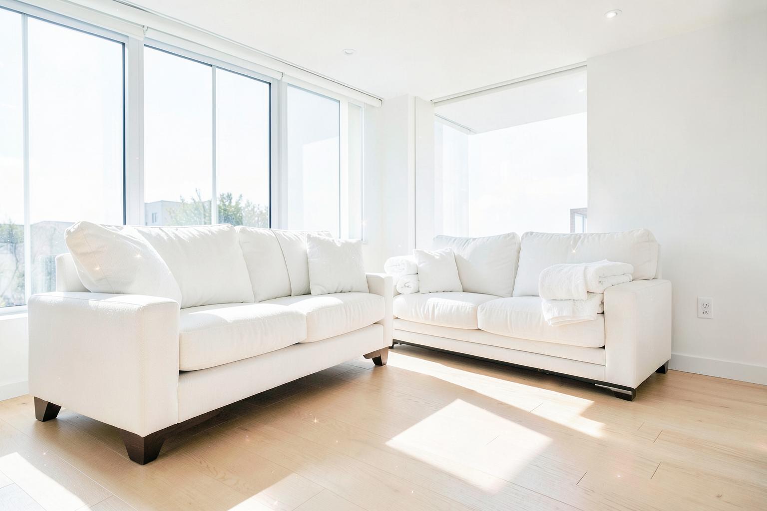 Bright, freshly cleaned living room